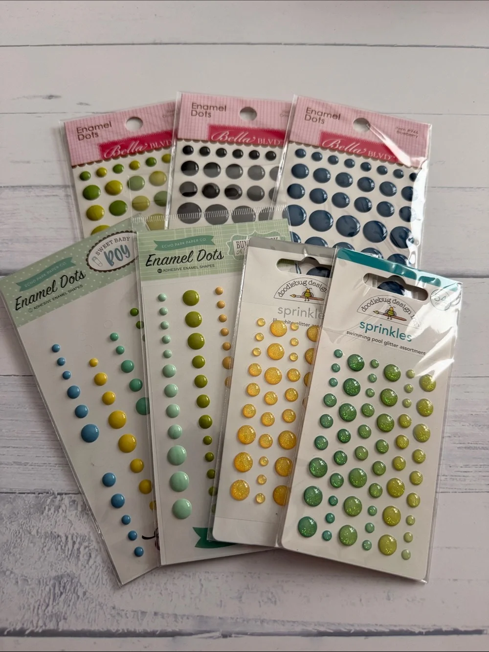 Baby Boy Scrapbook Embellishment Bundle | 24+ Pieces | Stickers | Paper Pads